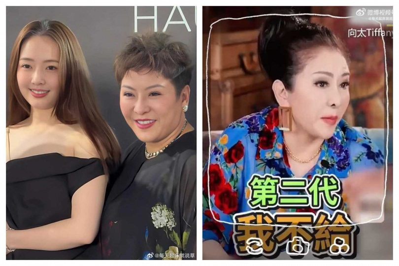 向太（陳嵐）近日在直播中談及修改遺囑計畫，引發外界關注。（圖／翻攝自微博）