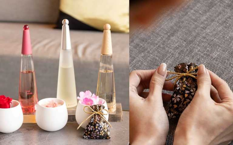 資生堂國際櫃「極上御藏呵護會」與 ISSEY MIYAKE三宅一生香氛合作，讓你感受日本的香道體驗，在現場為你親手製作專屬香囊，作為獨特的紀念。（圖／品牌提供）