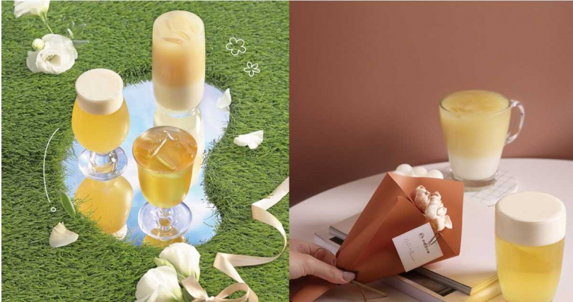 再睡5分鐘推出購買「梔梔蕎麥」指定飲品任2杯就送限量韓式浪漫花禮。（圖／PressPlay提供）