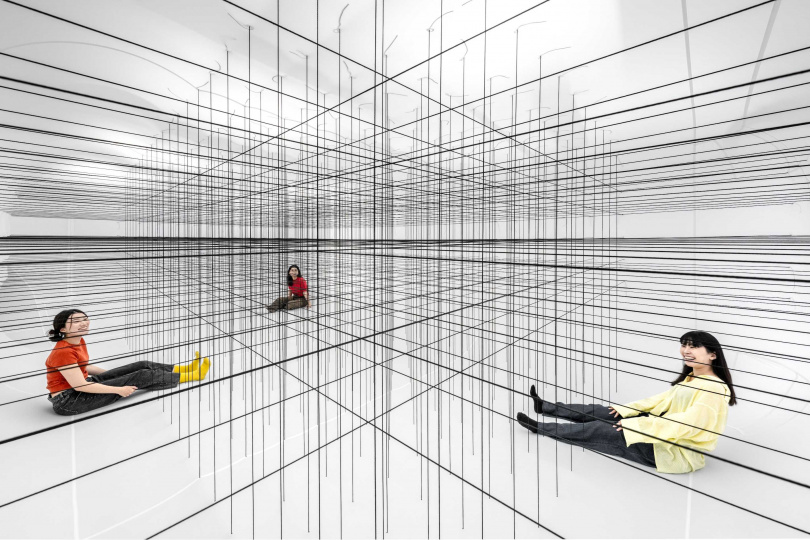 《String Taichung》讓人探索空間迷宮,體驗虛實之間的雙重情境。(圖/楊承攝、勤美術館提供)