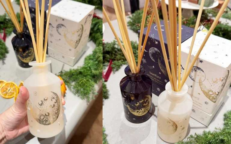 Bamford 冷杉尤加利限量室內擴香 250ml／3,200元、 Bamford 堅果織境限量室內擴香 250ml／3,200元（圖／黃筱婷攝）