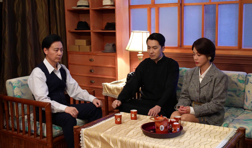 劇中尹昭德（左起）、張雁名及黃瑄三人心中各自都有盤算。（圖／台視）