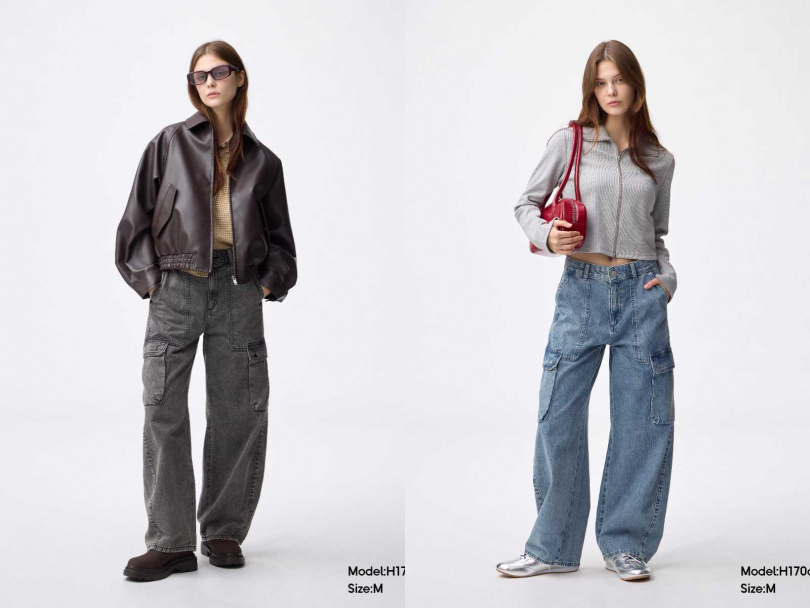 GU barrel leg錐形工作牛仔褲／990元（圖／品牌提供）