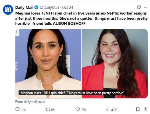 羅賓森曾參與Netflix劇集《王冠》的宣傳工作,該劇對英國王室的戲劇化描寫曾引發諸多爭議。(圖/達翻攝自X,@DailyMail)