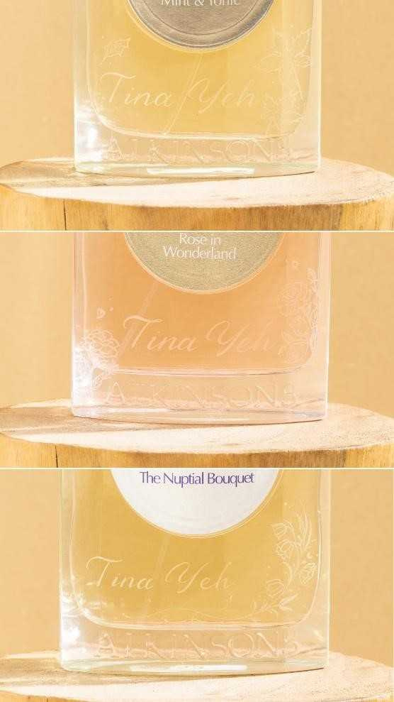 圖案由上至下分別為楓葉、玫瑰、鈴蘭。（圖片提供／ATKINSONS）