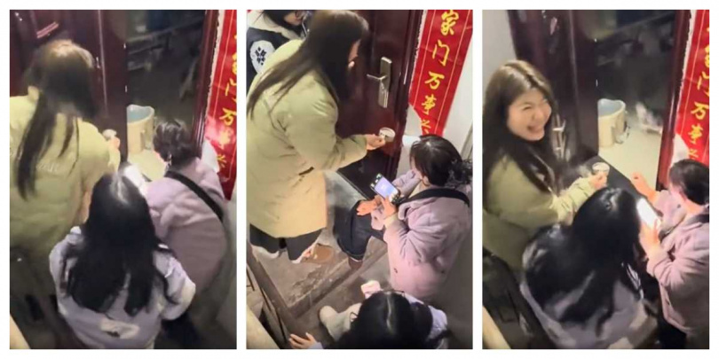 主人將貓從窗戶送進屋內,短短數分鐘便打開大門。(圖/翻攝自看曉天下事)