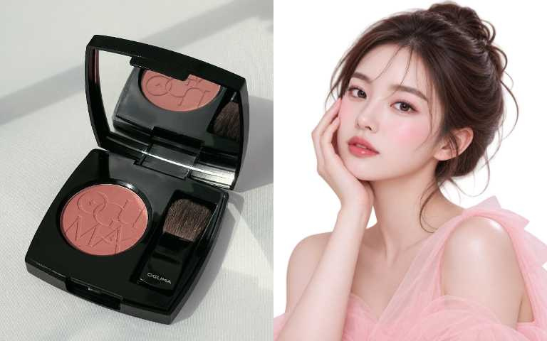 OGUMA 水美媒晶透柔霧腮紅 4g/1,500元(圖/品牌提供)