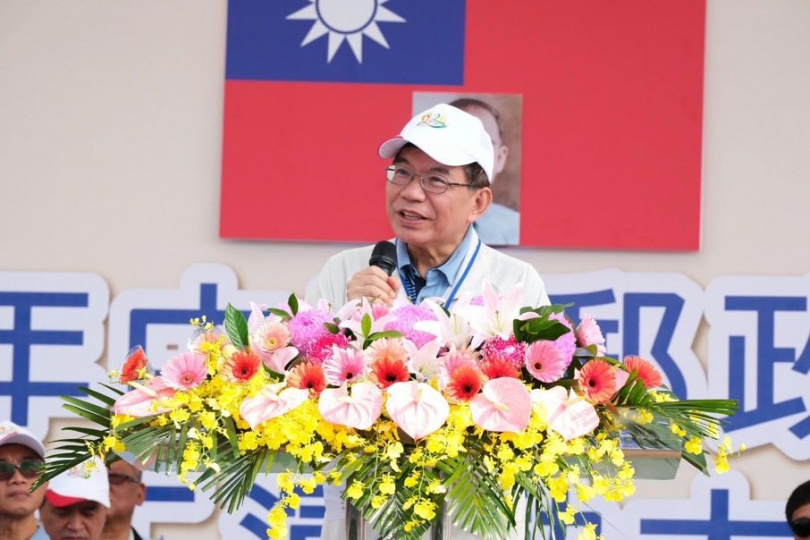 中華郵政公司董事長王國材於115年員工運動大會致詞。(圖/中華郵政提供)