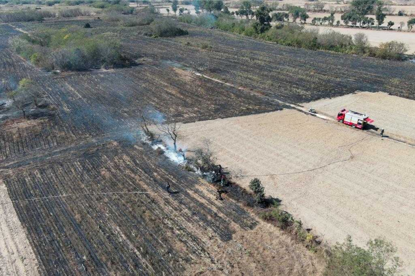 小年夜的金門很不平靜！位於金寧鄉的李光前將軍廟附近及南山林道，今（27）日接連發生火警。（圖／消防局提供）