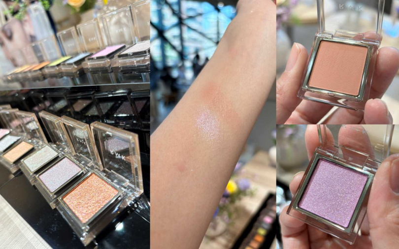 RMK無拘單色眼影#05、#13／各820元 請在多達24色的色選中，找出最適合自己的粉色系眼影。（圖／吳雅鈴攝）