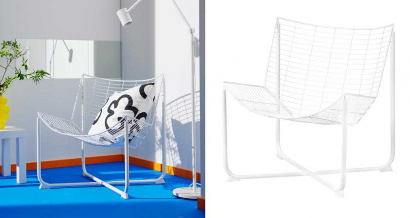 IKEA SKÅLBODA白色扶手椅／1,799元（圖／品牌提供）