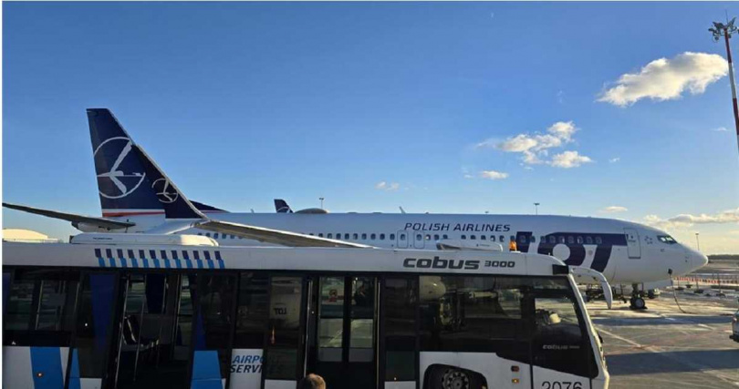 波蘭航空。（圖／中國時報黃琮淵攝）
