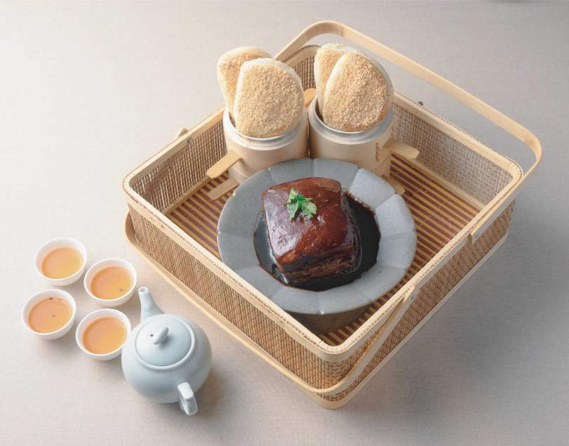 「美人茶遇東坡肉」。（528元，圖／Ken香‧時髦中菜提供）