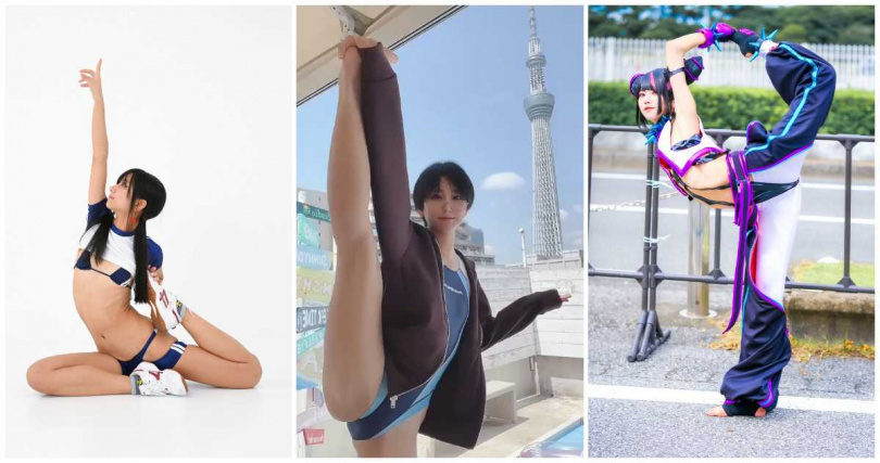 柳丸向來熱衷於挑戰各種高難度的肢體動作。(圖/翻攝X/@koharuuuuuuuu)