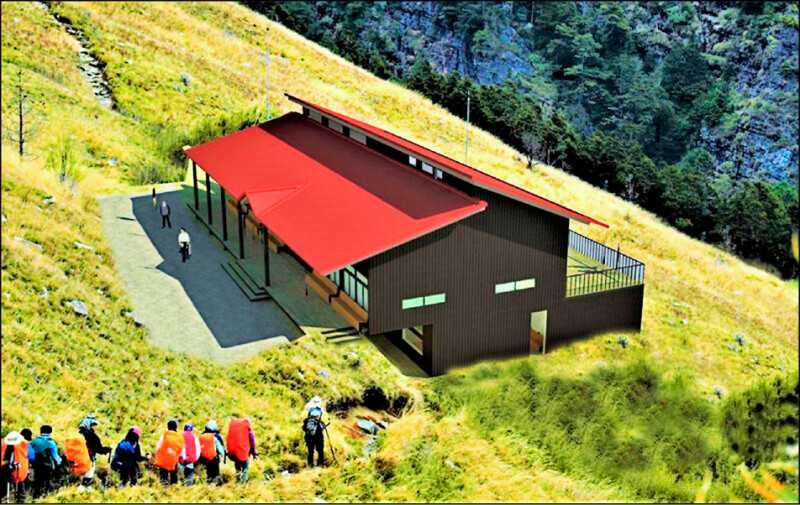 國家公園署提供的三六九山莊完工示意圖，原訂於2026年完工，但官方坦言目前時程難度偏高。（圖／翻攝自國家公園署）