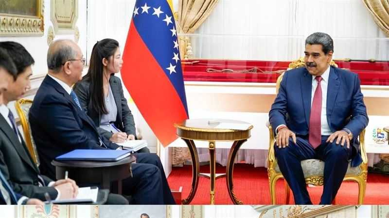 馬杜洛於1月2日在總統府觀花宮接見中國特使邱小琪，雙方強調中委為堅定盟友，僅隔數小時即爆發美軍突襲。（圖／翻攝自臉書，Nicolás Maduro）