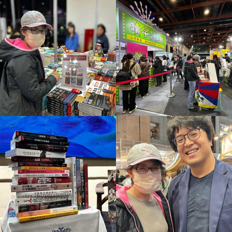 副總統蕭美琴低調變裝前往台北國際書展逛展，期間仍被立委沈伯洋認出（圖／翻攝蕭美琴 Threads）