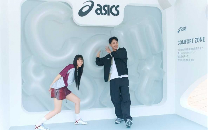 劉冠廷、王渝萱今出席運動鞋品牌活動。（圖／ASICS提供）