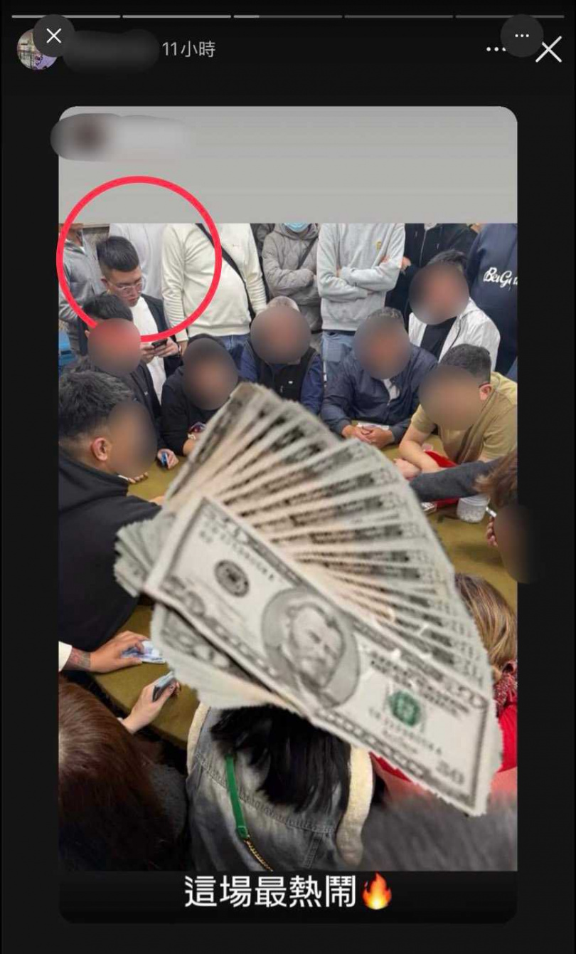 蔡晉財平時行事囂張，在賭桌廝殺的畫面更被放上網路。（圖／民眾提供）