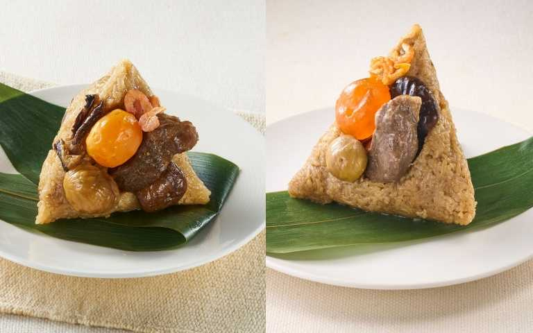 (左)阿慶師 古法紅蔥頭肉粽六入/650元。(右)阿欉大橋頭招牌肉粽禮盒/580元。(圖/品牌提供)