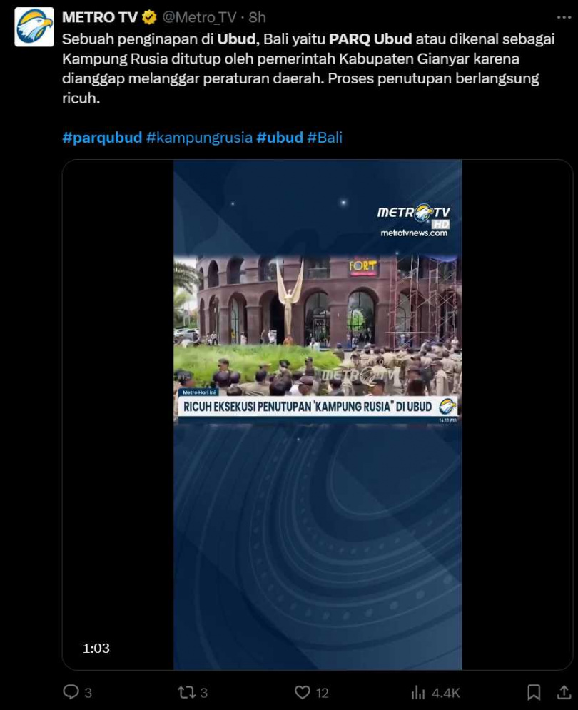 帕克園區宣布關閉，消息曝光後，不少峇里島人相當開心。（圖／翻攝自 X）