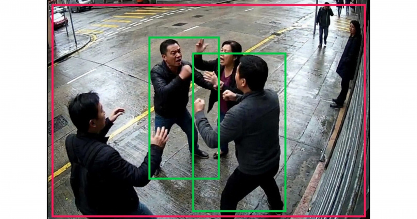 發生群眾衝突時，AI影像技術可即時偵測並發出告警，協助管理單位提前掌握潛在風險。（圖片提供／驊宏資通）