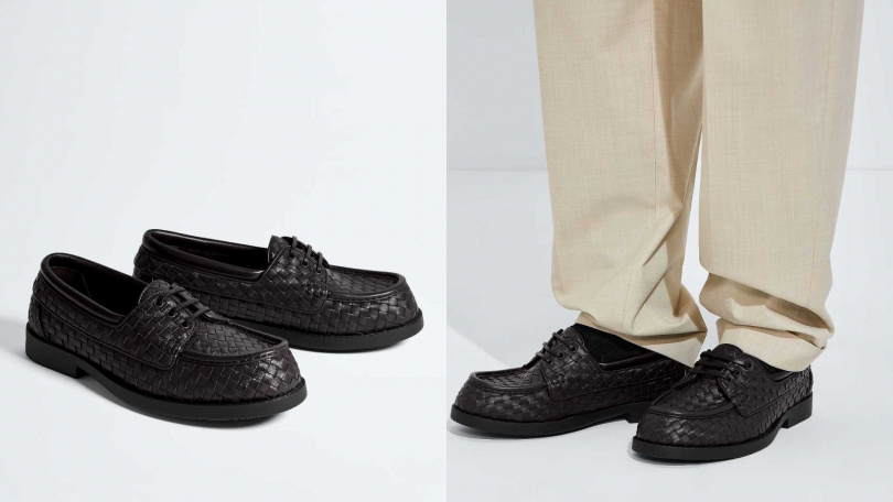BOTTEGA VENETA PIER 編織皮革休閒鞋/52,500元(圖/品牌提供)