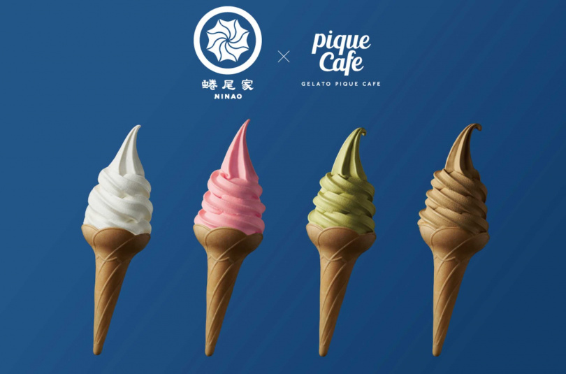 被譽為華人冰王的台南冰淇淋品牌「蜷尾家」攜手gelato pique cafe推出6種聯名限定口味，僅於台中LaLaport店限定販售。（圖／gelato pique café提供）