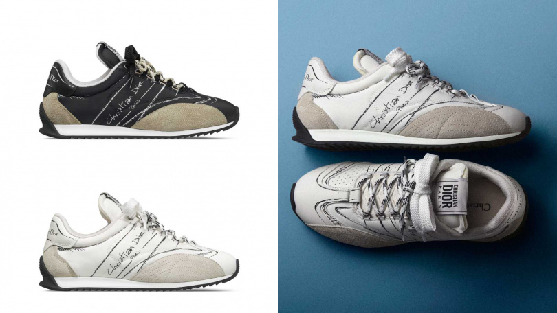 Dior D-Sketch科技布料拼接小牛皮運動鞋／35,000元（圖／品牌提供）