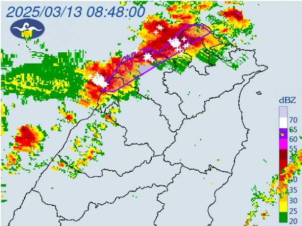 大雷雨。（圖／氣象署）