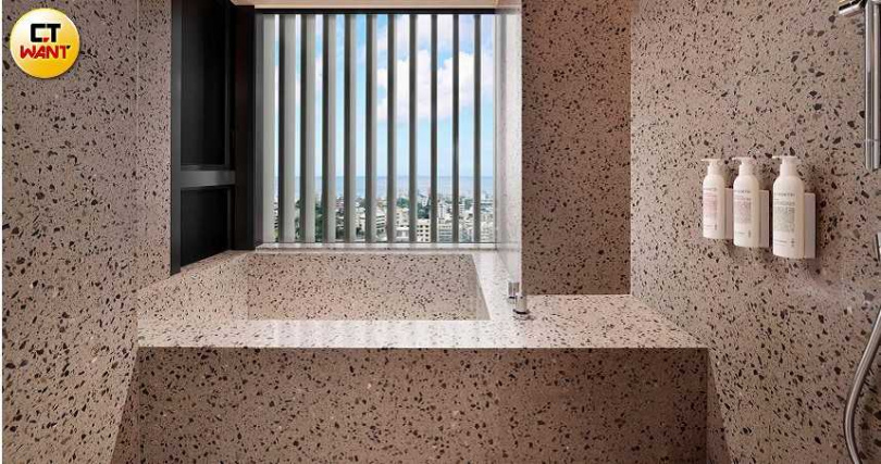 花蓮潔西艾美酒店取得縣府頒發的溫泉標章認證，除了可使用館內溫泉風呂，特定房型亦可泡湯。（圖／花蓮潔西艾美酒店提供）