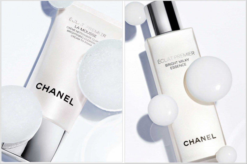 CHANEL香奈兒 初生光采淨亮精華露 100ml / 4,180元；CHANEL 香奈兒初生光采潔顏慕斯 150ml / 2,400元（圖/品牌提供）