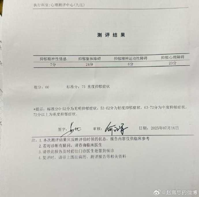 趙露思診斷證明。（圖／微博）