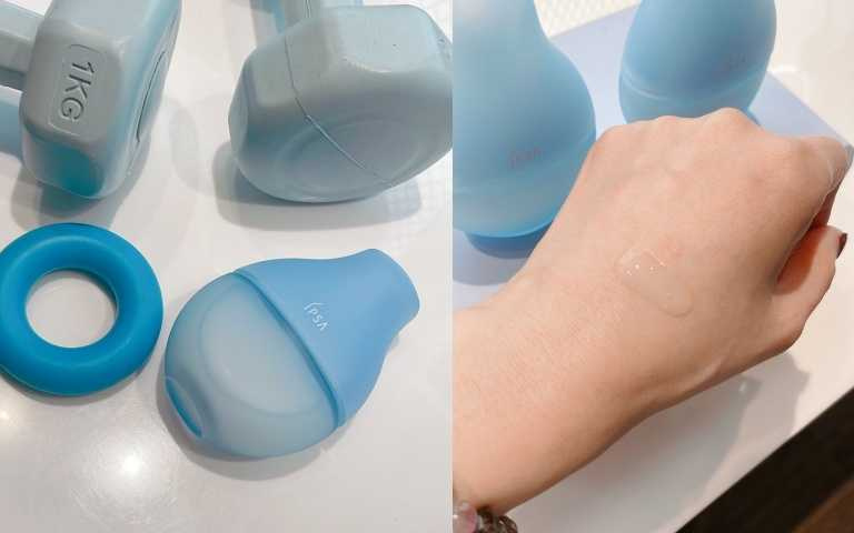 質地非常柔滑水潤，輕輕推開就吸收。IPSA日夜全能修護藍精華 #藍寶瓶 50ml /3,600元（圖／黃筱婷攝）