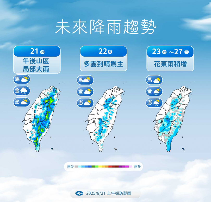 未來降雨趨勢。（圖／氣象署提供）