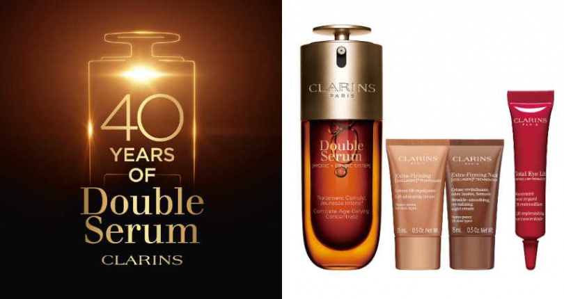 克蘭詩 雙萃緊緻膠原組 價值／8,307元、週年慶優惠價／4,500元 （圖／品牌提供）