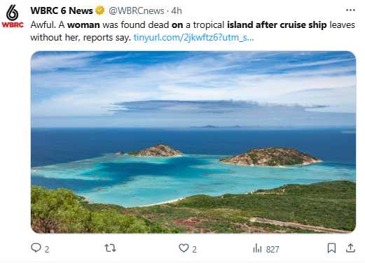 事故發生地蜥蜴島位於澳洲昆士蘭大堡礁海域,為郵輪熱門登島活動景點。(圖/翻攝自X,@WBRCnews)