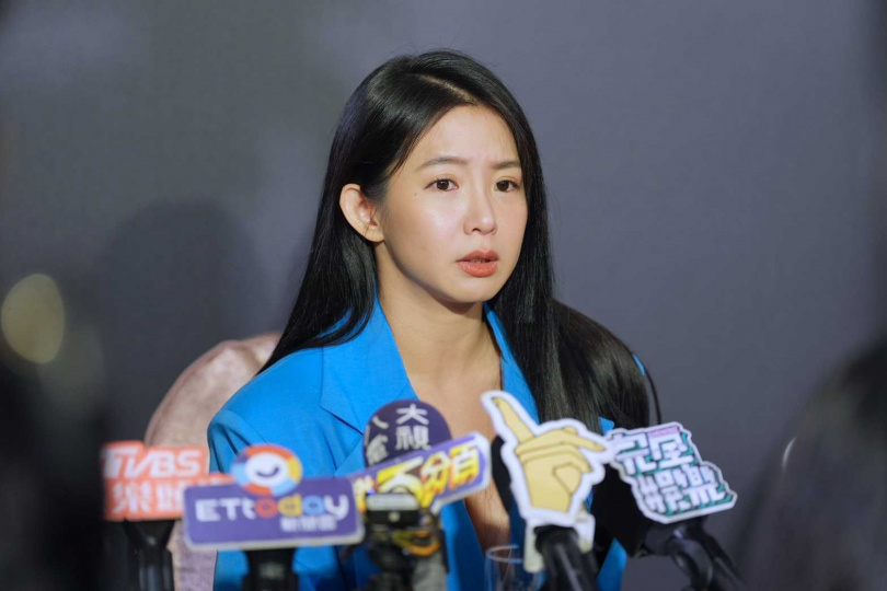 郭書瑤談到負面新聞忍不住哽咽。（圖／蘇聖倫攝）