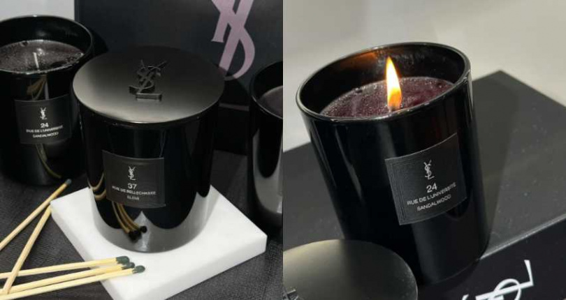YSL 時尚訂製香氛蠟燭 220g/5,100元(圖/廖怡婷 攝)