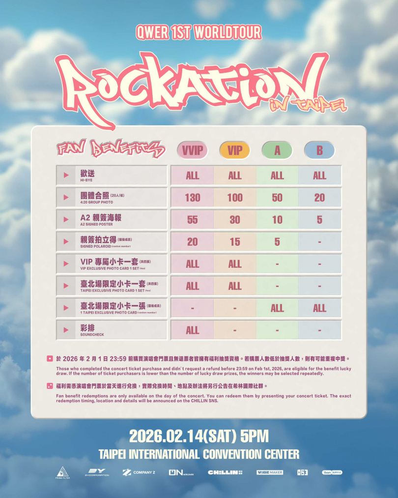 凡購買QWER門票都可以參與HI-BYE。(圖/希林國際提供)