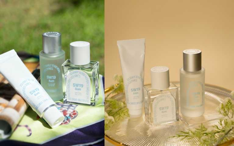 SW19 8am 淡香精 50ml/2,880元、SW19 8am 枕香&空間噴霧50ml/1,080元、SW19 8am護手霜50ml/880元。 (圖/品牌提供)