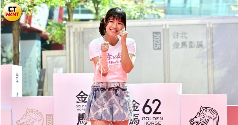 林怡婷演出拳擊手增重5公斤，每天都練到哭。（圖／黃耀徵攝）
