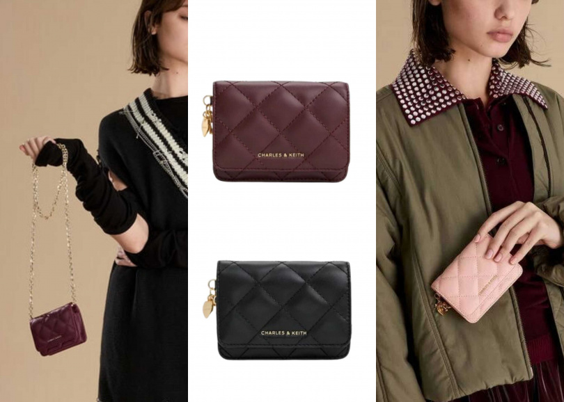 CHARLES & KEITH Arrietty菱格短夾／1,290元（圖／品牌提供）