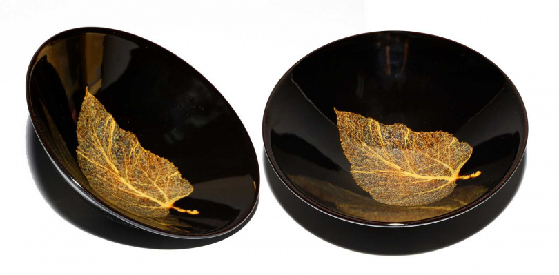 陶藝名家曾冠錄的木葉天目作品。（圖／吳德亮攝影）