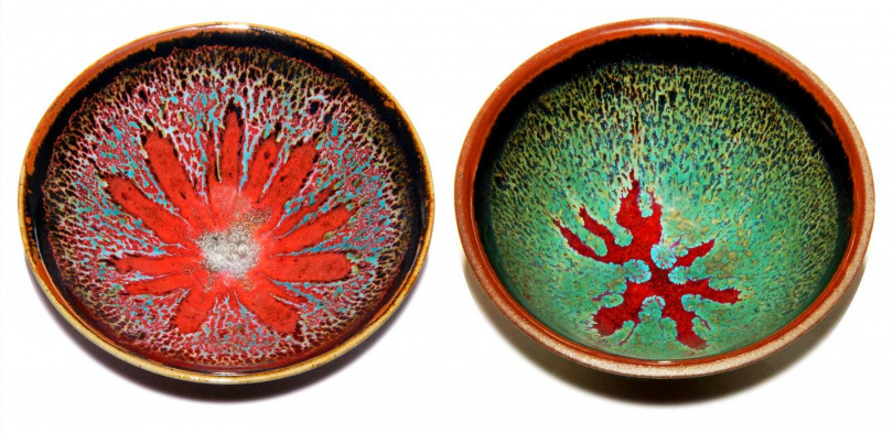 陳佐導的窯變天目作品。（圖／吳德亮攝影）