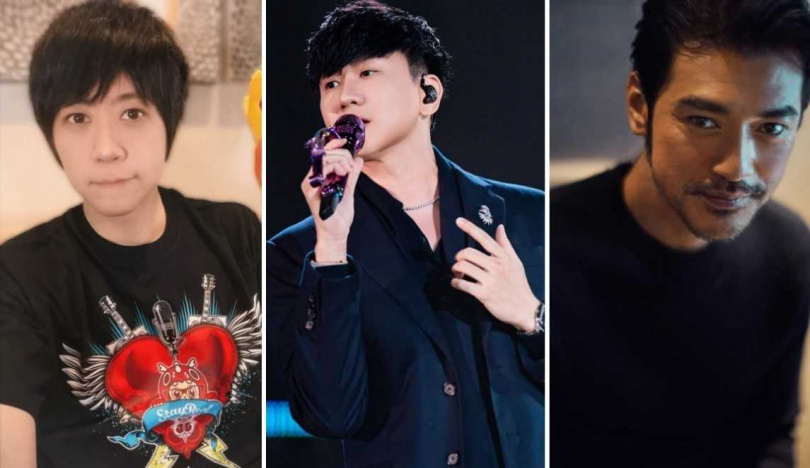 阿信(左起)、林俊傑、金城武也都是演藝圈中的超級黃金單身漢。(圖/翻攝自臉書、IG)