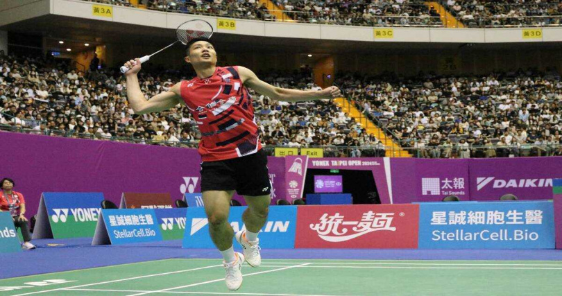 周天成力拚男單第5冠（圖／2025YONEX台北羽球公開賽提供）。