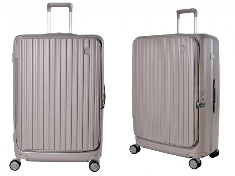 BOXY前開框架拉桿箱「松露灰」21吋、26吋、29吋／7,980元～10,800元（圖／品牌提供）