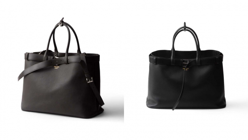 Prada Buckle 皮革肩背包／230,000元（圖／品牌提供）