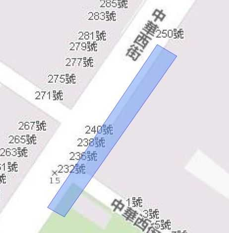 中華西街停水區域。（圖／翻攝自自來水公司官網）